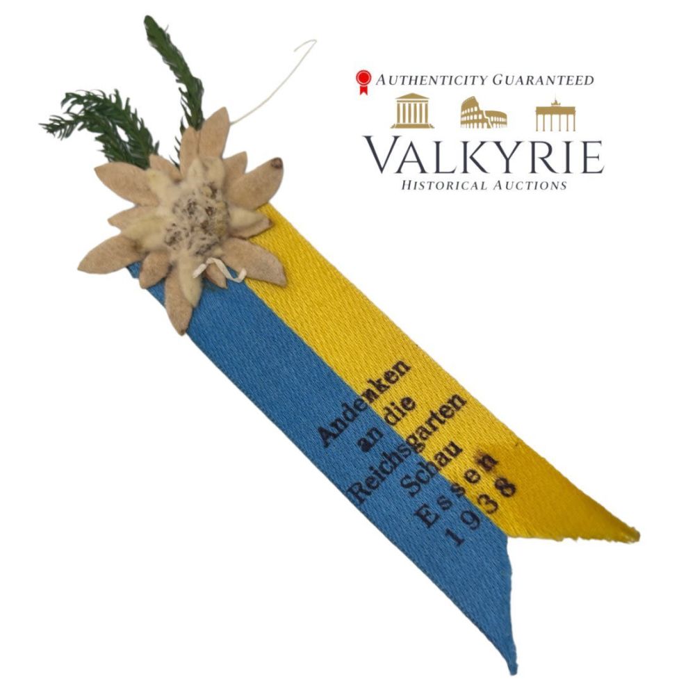 Lot 665: Commemorative Silk Ribbon "Reich Garden Exhibition Essen 1938"