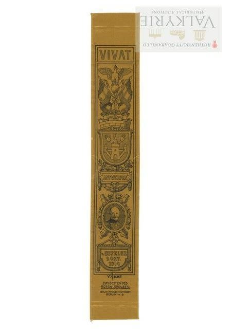 Lot 673: Vivat German Patriotic Ribbon 1914 WW1