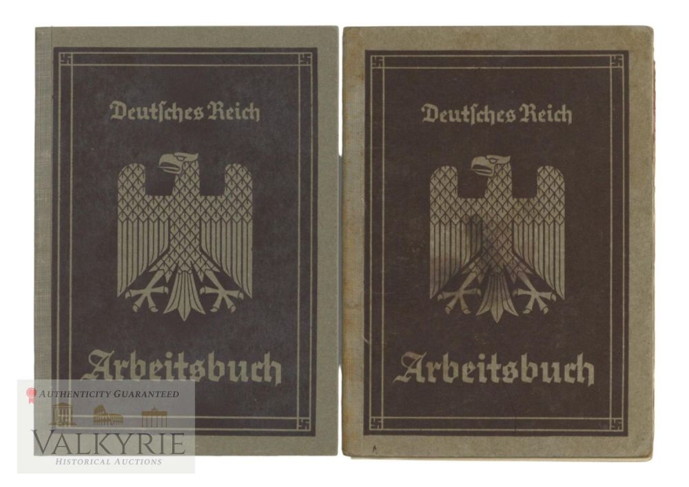 Lot 691: 2 Work Books Issued to 2 German Workers in 1937 and 1938 - Some Jewish Company