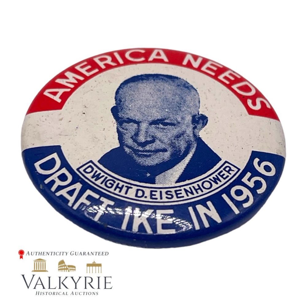 Lot 700: Electoral Propaganda Lapel Badge With Pro Dwight Eisenhower Message for President of USA