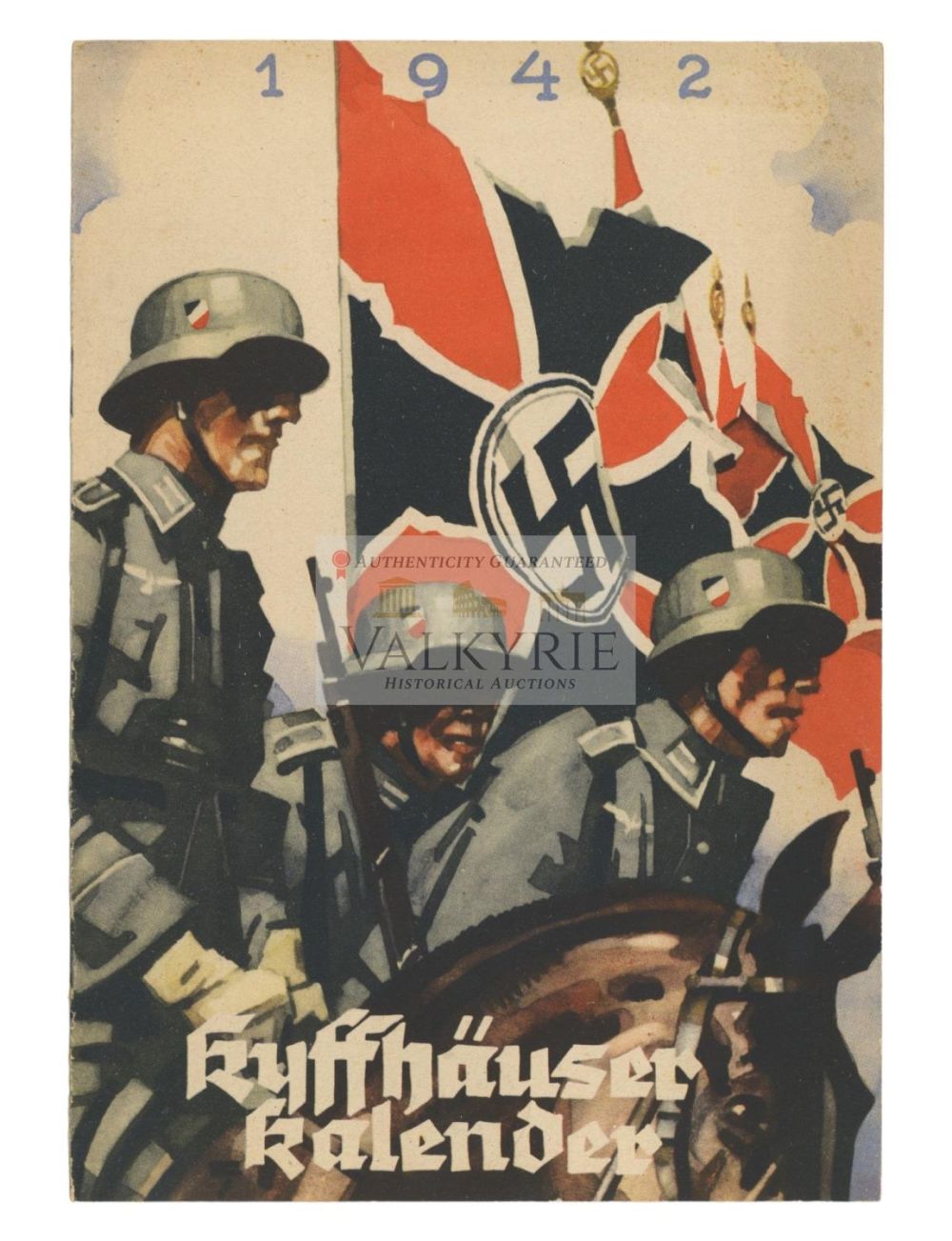 Lot 708: 1942 Calendar of the German War Veterans' Association Kyffhauser