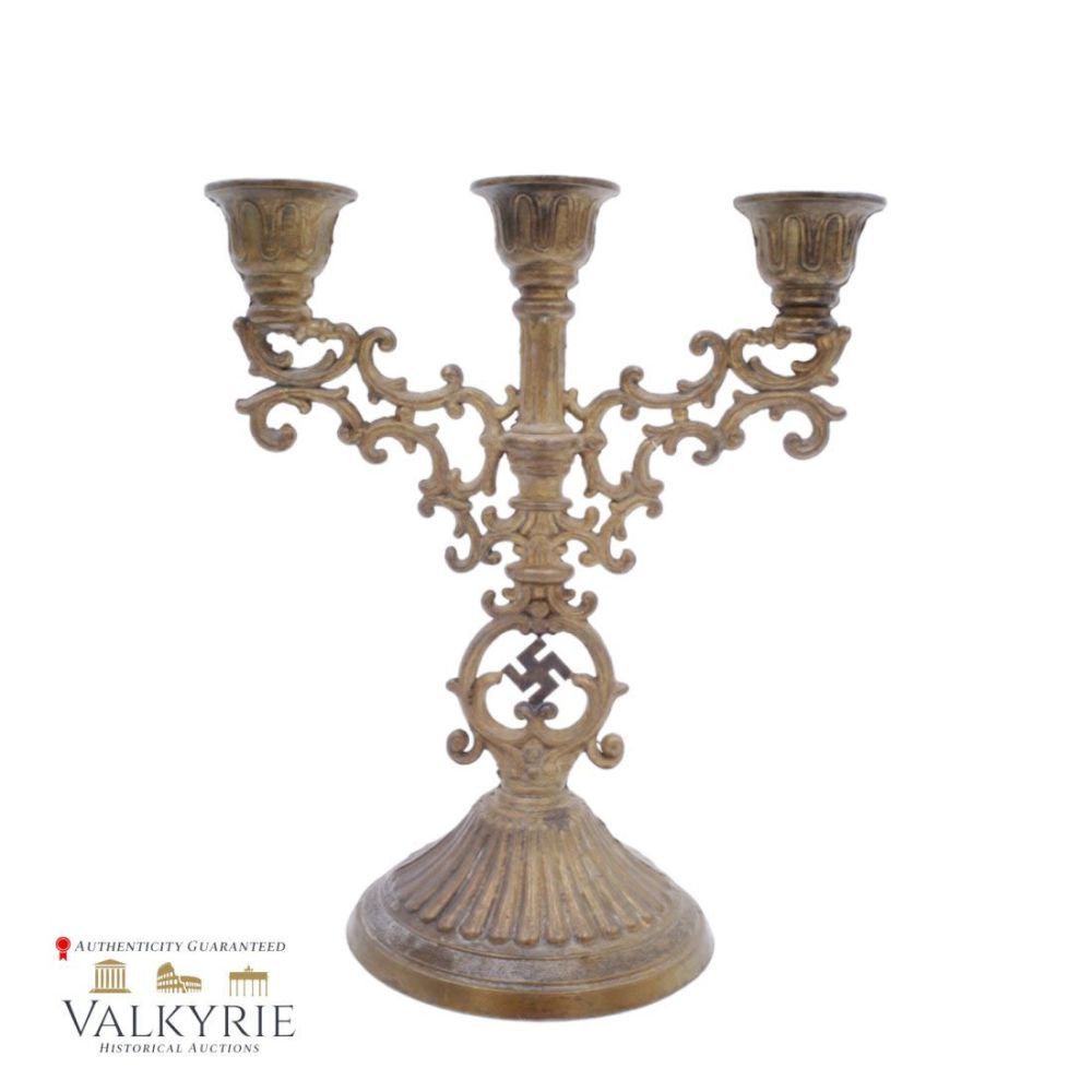 Lot 751: NSDAP Bronze Candle Stick Holder
