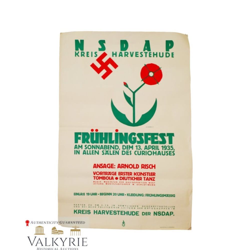 Lot 753: Nazi NSDAP Spring Fest Event Poster from 1935