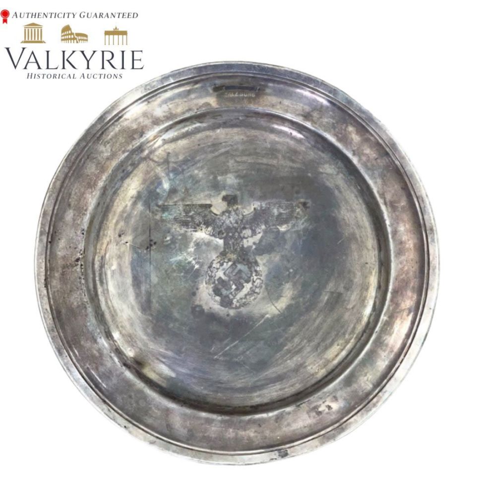 Lot 757: Nazi Silver Platter Tray from Salzburg Hotel