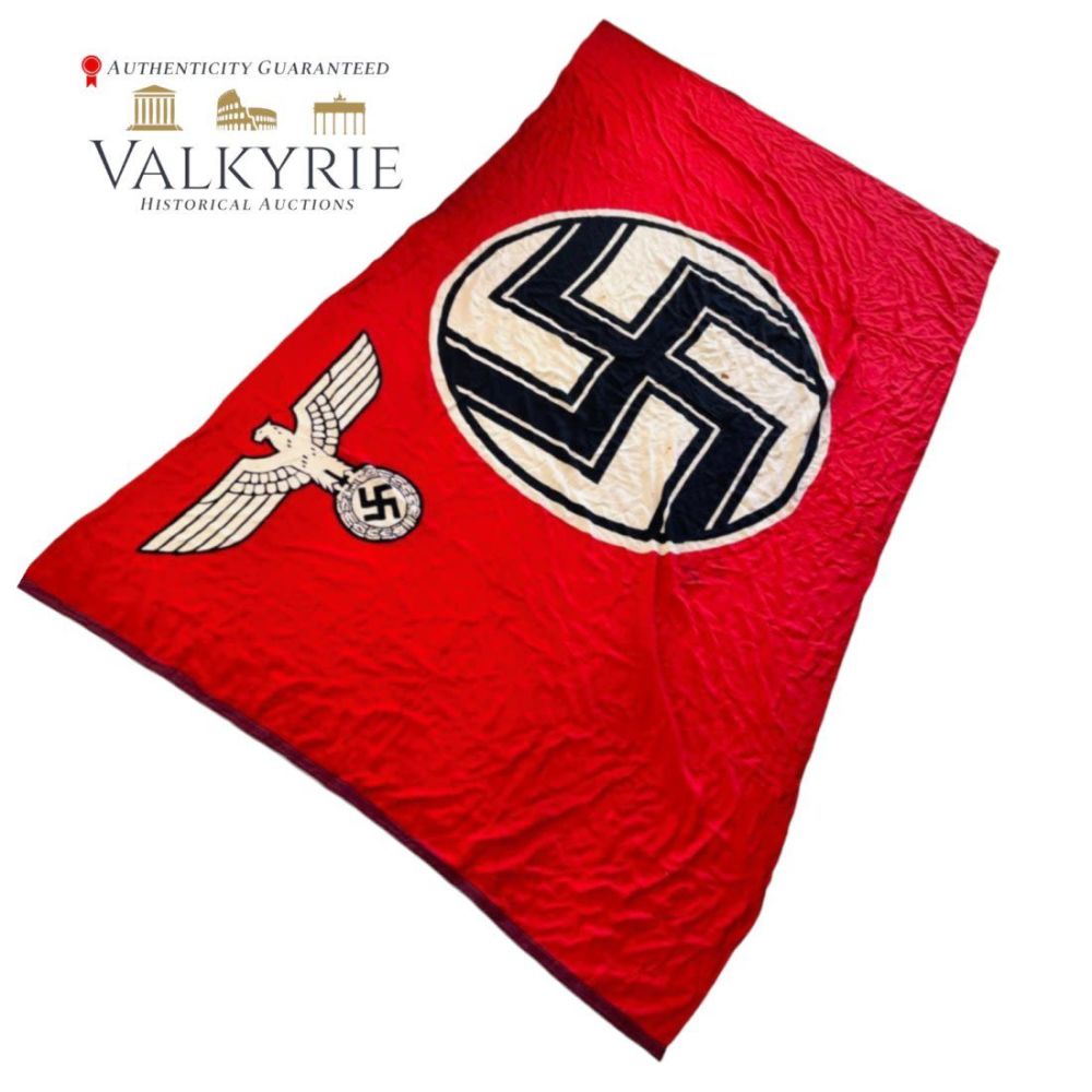 Lot 758: Nazi NSDAP State Service Flag 123" x 72"