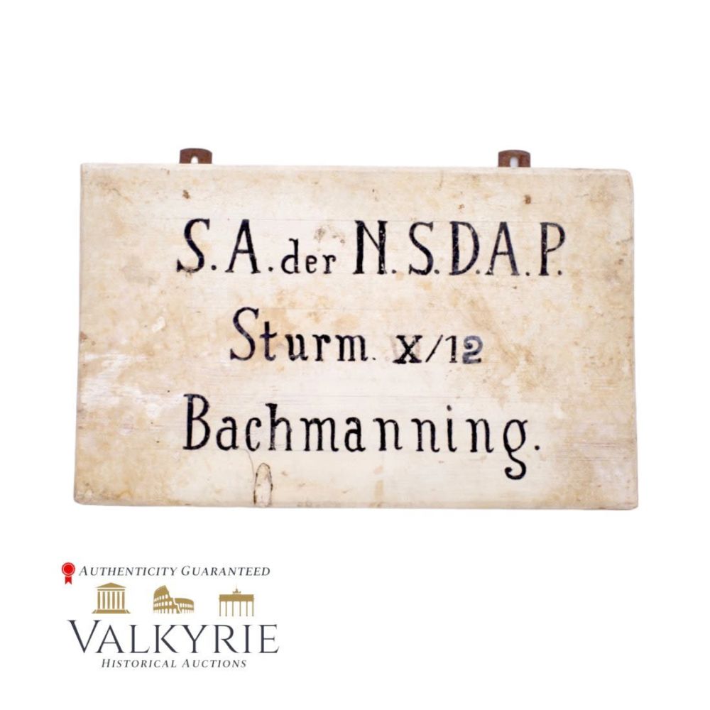 Lot 761: NSDAP SA Austrian Meeting Point Wooden Sign