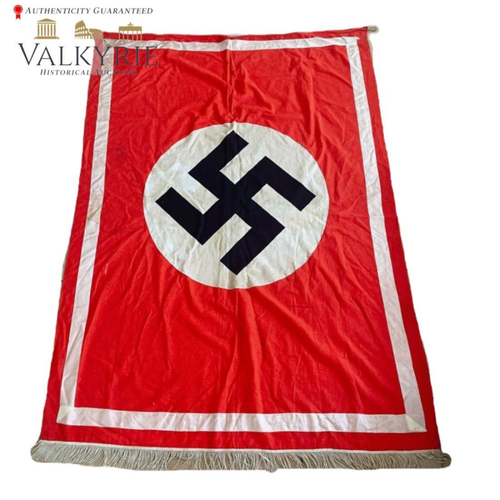 Lot 766: Nazi NSDAP HUGE Podium Banner 70" x 48"
