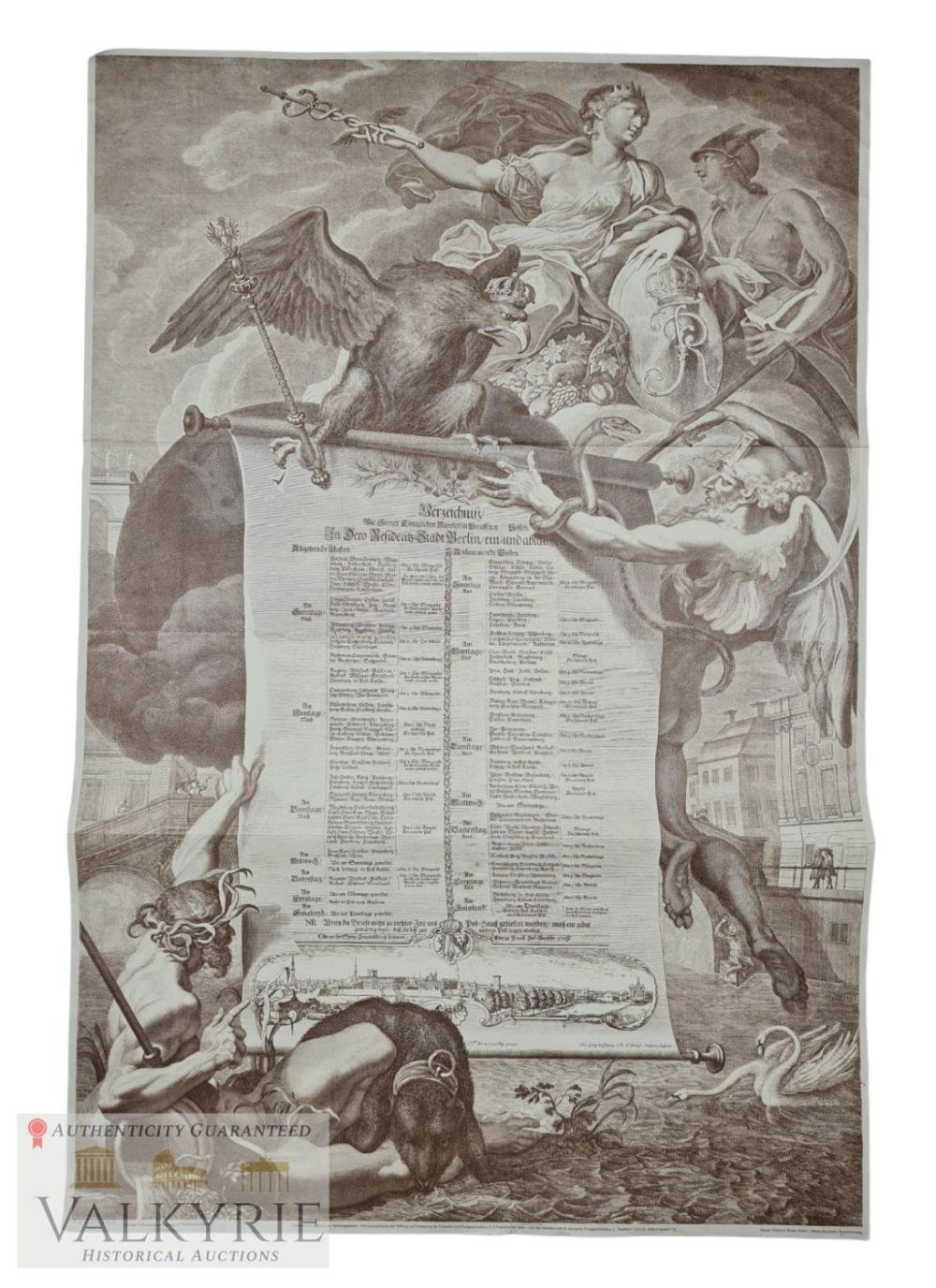 Lot 992: Big Beautiflly Decorated Poster of Kaiser Wilhem of Germany Period - Berlin