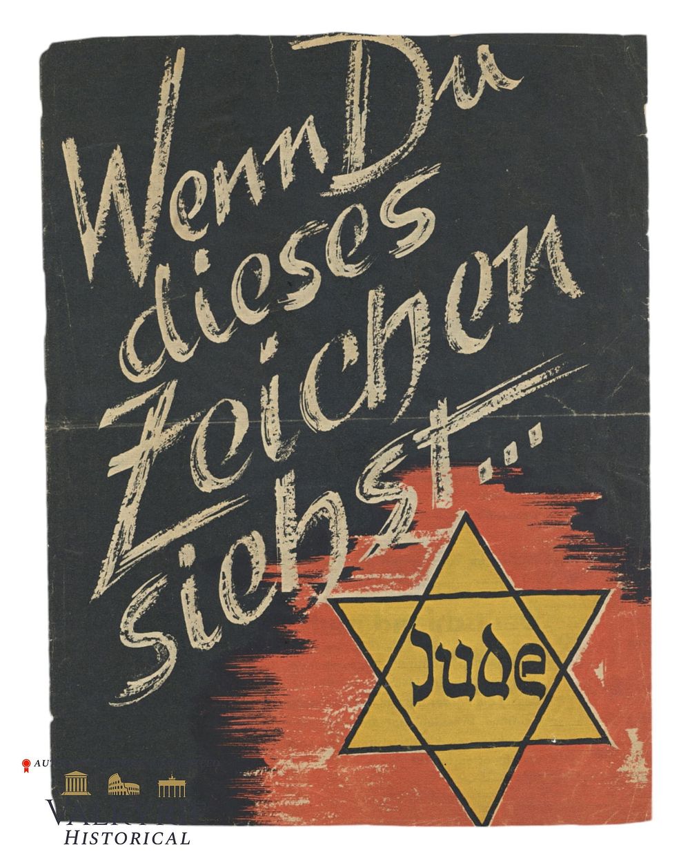Lot 181: Nazi Anti-Semitic Leaflet "If You See This Symbol...JUDE"
