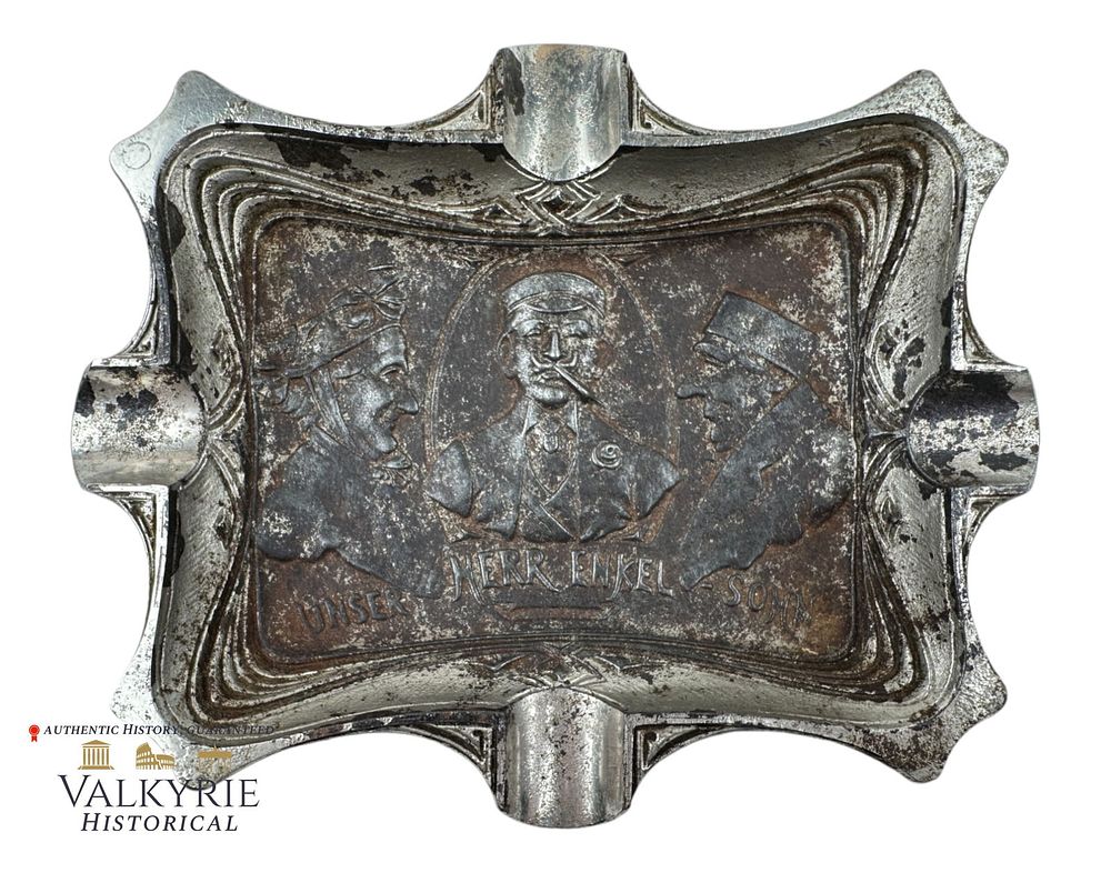 Lot 206: Judaica - German Ashtray With Some Jewish Motifs With Title "Our Herr Enkelsohn"