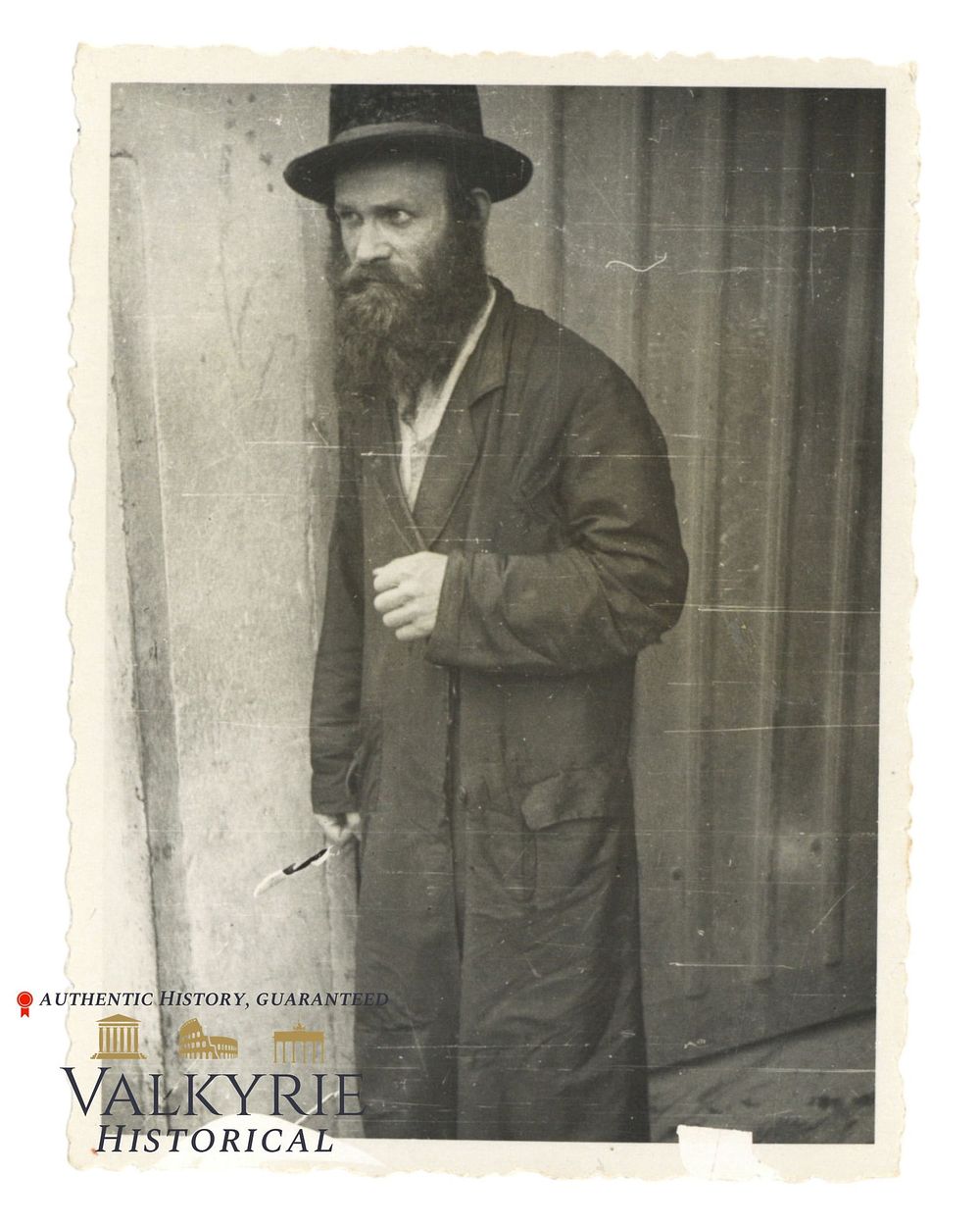 Lot 254: Private Taken Photo of an Orthodox Jew in an Unknown Village in Poland