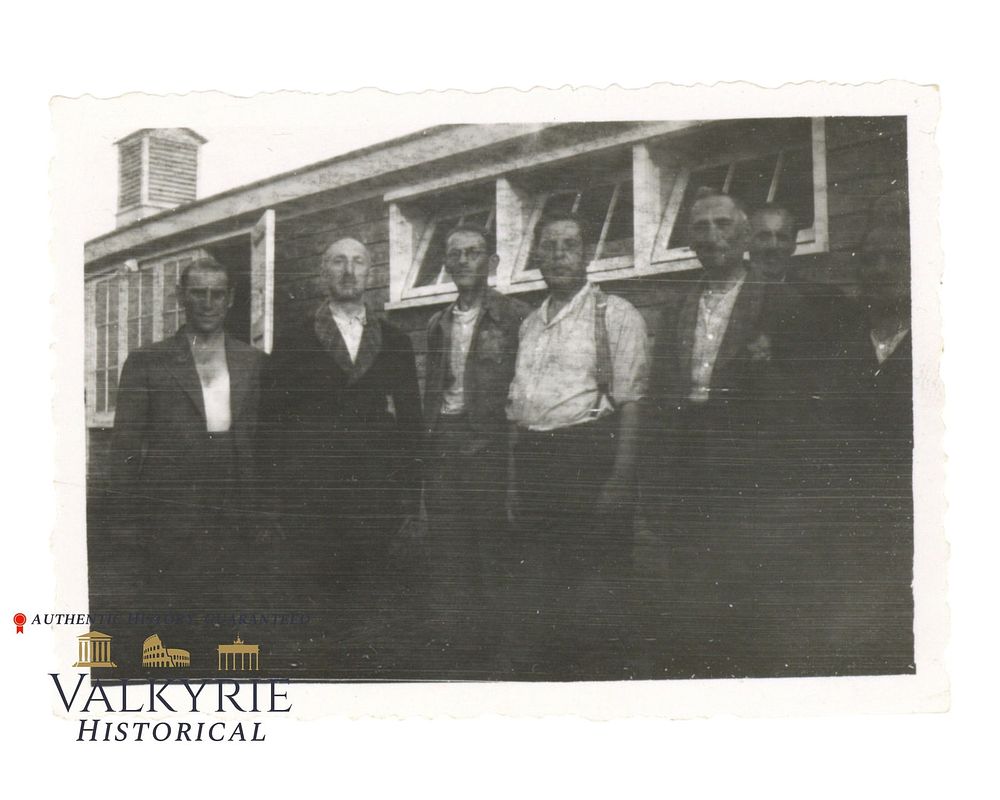 Lot 256: Westerbork Camp Photo Showing Mens Seem to Be Jews Since One is Wearing the Yellow Star of David