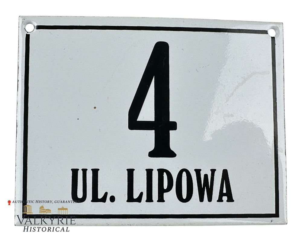 Lot 281: Historically Important Plaque "Ul. Lipowa 4" Where Oskar Schindler's Factory Was Post War