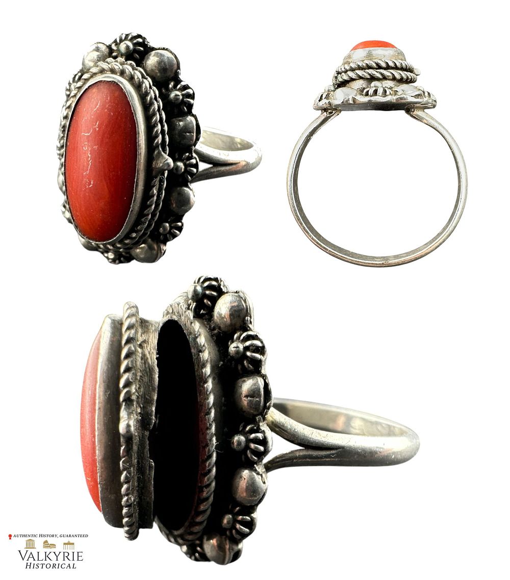 Lot 285: Silver Made XX Century Early Period Art Deco Style Ring With Secret Compartment