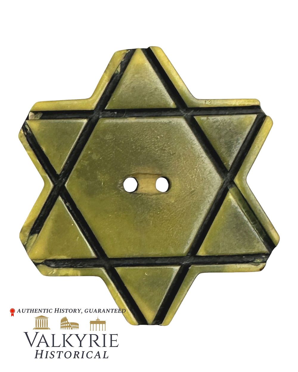 Lot 294: Star of David Button Badge Issued for Bulgarian Jews