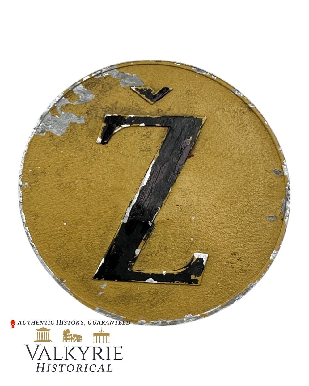 Lot 295: Holocaust Very Rare Identification Badge For Croatian Jews With a "Z" For Zidov