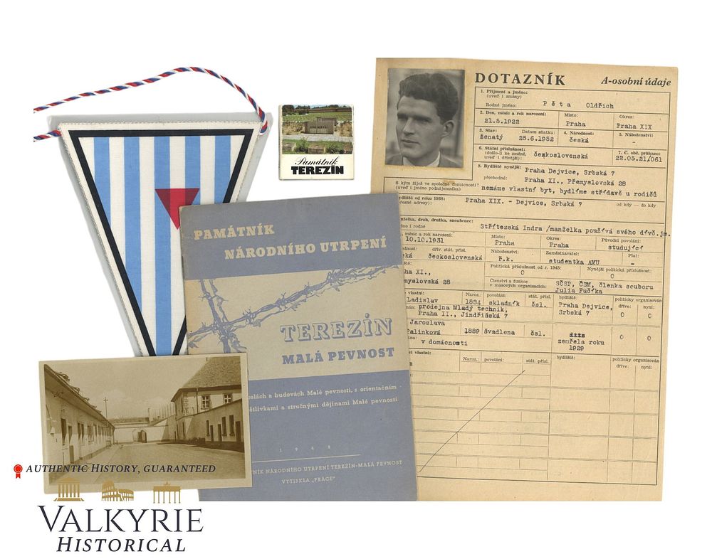 Lot 319: Set of Items That Belonged to a Former Czech Prisoner and Survivor of KL Theresienstadt