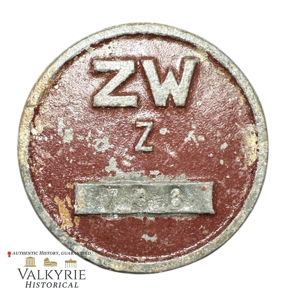 Lot 328: Relic Condition Ground Dug German Labour Camp Tag For Slave Labourers
