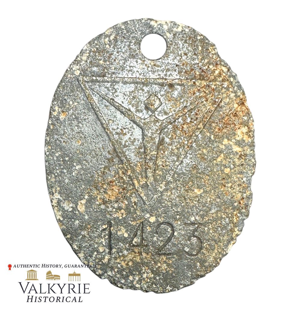 Lot 334: Ground Dug Relic Condition Identification Tag of Junkers Aircraft Manufacturing Company