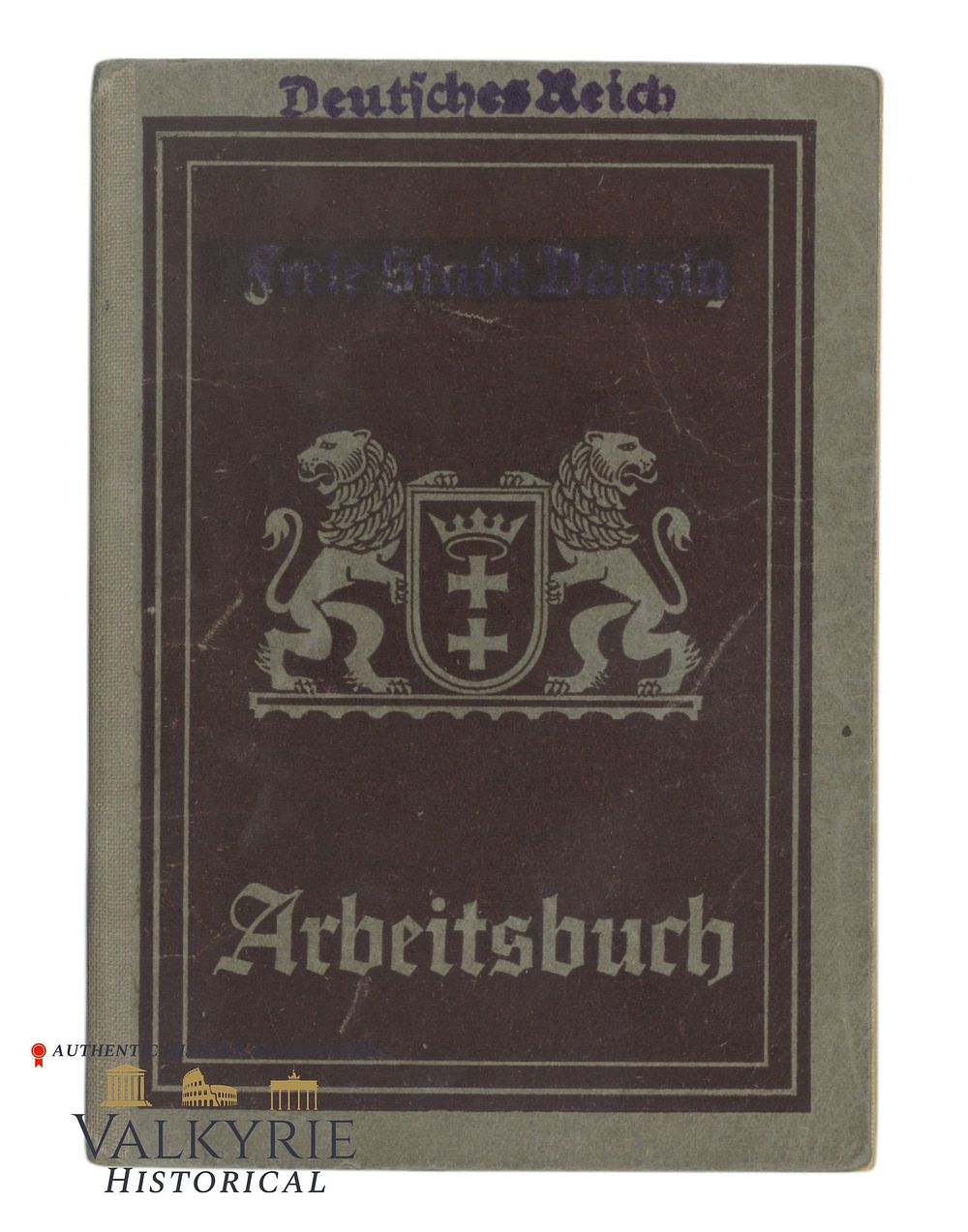 Lot 348: Workbook in its Version For Free City Danzig Issued in 1941 Very Rare