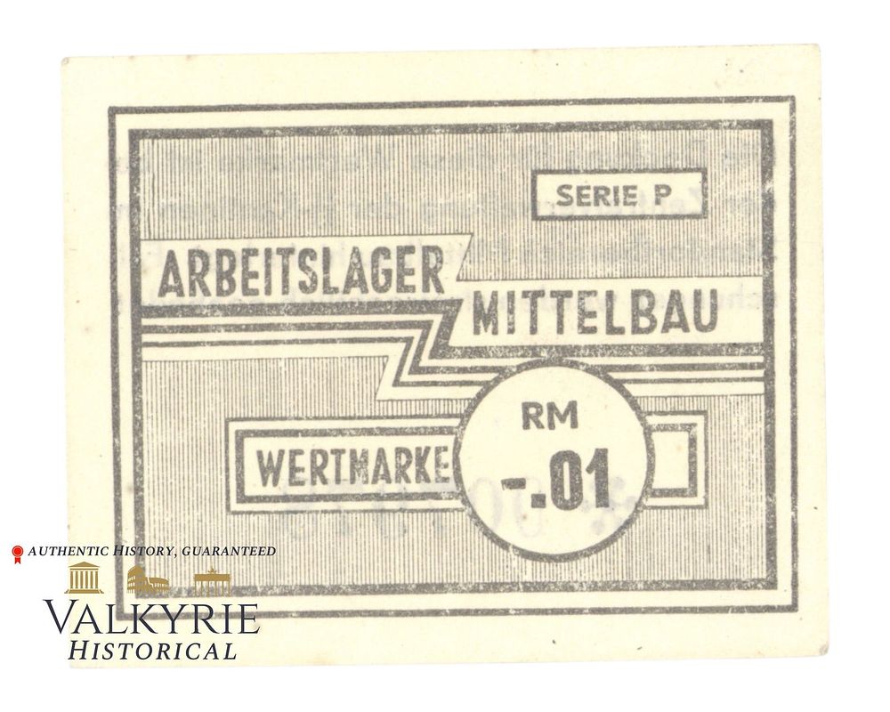 Lot 354: SS Canteen Money Banknote of 0.01 RM From KL Mittelbau-Dora Arbeitslager