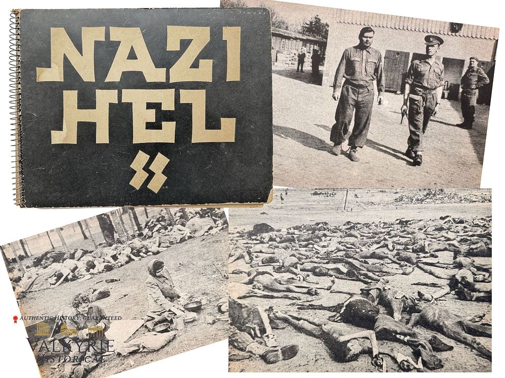 Lot 389: Dutch Photo Book of Nazi Crimes in Camps "Nazi Hel" by Willem van de Poll 1945