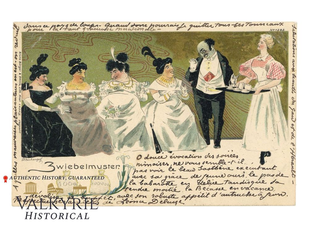Lot 428: German Anti-Semitic Postcard "An Ugly Jew With Various Ugly Jewish Madames" - 1899