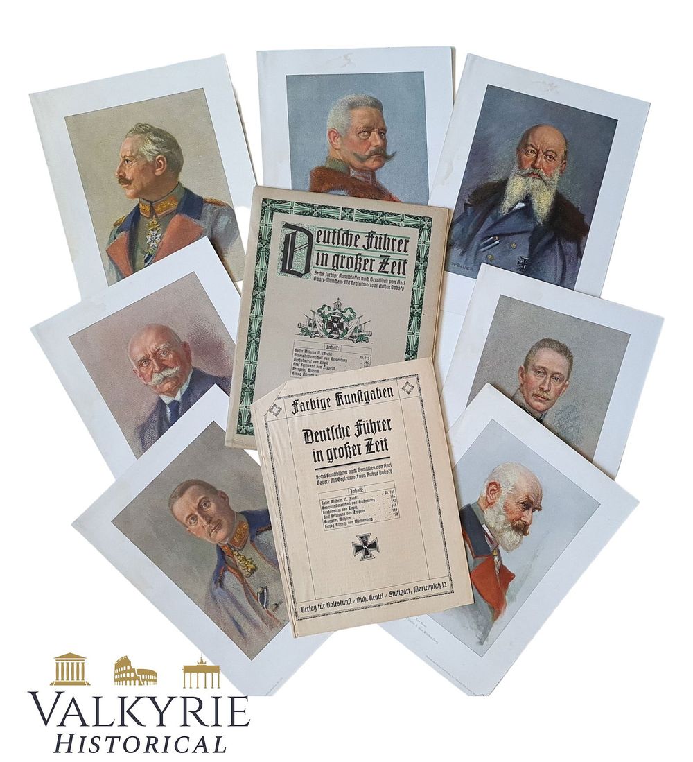 Lot 933: Collection of 7 Portraits Painted by Artist Karl Bauer With Folder - "German Leaders in Great Times"