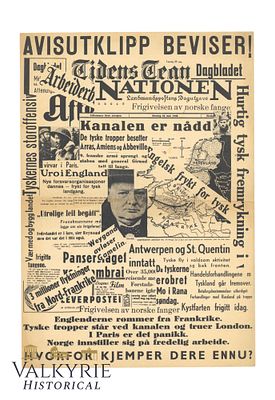Norwegian Anti-Allied Propaganda Leaflet "View Press Cutting Evidences! Why Are You Still Fighting?"