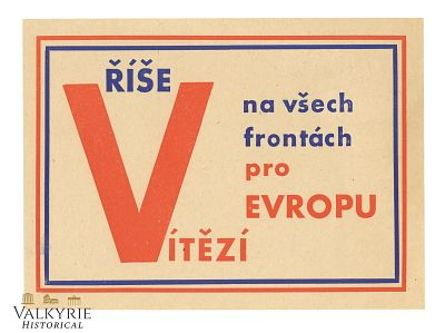 German Patriotic and Pro-Axis Propaganda Leaflet Czech. German patriotic and pro-Axis propaganda 