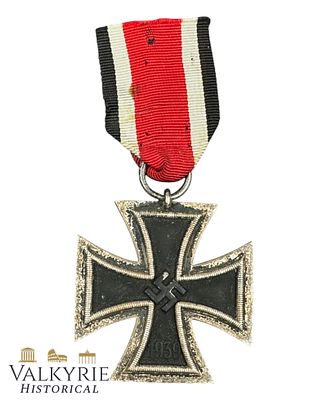 WWII German Iron Cross 2nd Class Medal (1939) With Ribbon - Unmarked. German WW2 Period Iron 