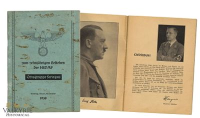 Commemorative Magazine "On the Tenth Anniversary of the NSDAP - Striegau Local Group" 1938. Comme 