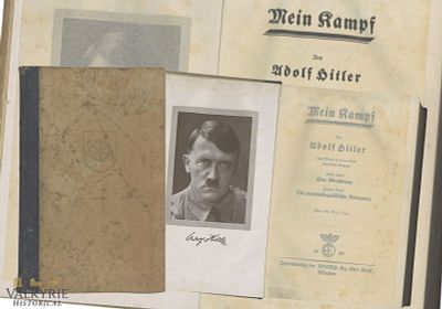 Adolf Hitler's Book "Mein Kampf" Wedding Edition With the Emossed Coat of Arms of the City 1939. 