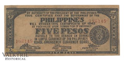 Philippines – Bohol, 10 Pesos, 1943, Pick S144a, AU, Shipping flat cost $25 it doesn't matter 