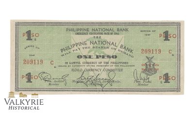 Philippines – Iloilo 1 peso 1941, Pick – S305, AU . Shipping flat cost $25 it doesn't matter 