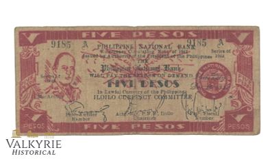 Philippines – Iloilo 5 pesos 1942, Pick – S313x2 Falsum, AU . Shipping flat cost $25 it doesn't 