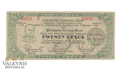 Philippines – Iloilo 20 pesos 1942, Pick – S315x1 Falsum, AU . Shipping flat cost $25 it 