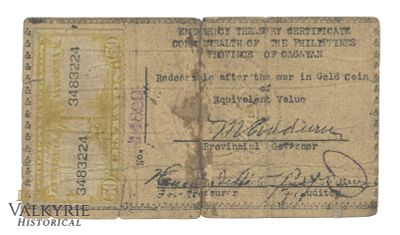 Philippines - Cagayan, 50 centavos 1942 Pick S163, F , Shipping flat cost $25 it doesn't matter 