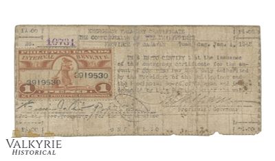 Philippines - Cagayan, 1 pesos 1942 Pick S164, F. Shipping flat cost $25 it doesn't matter how 