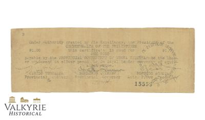 Philippines - Nueva Vizcaya, 1 Peso, Pick S794, VF. Shipping flat cost $25 it doesn't matter 