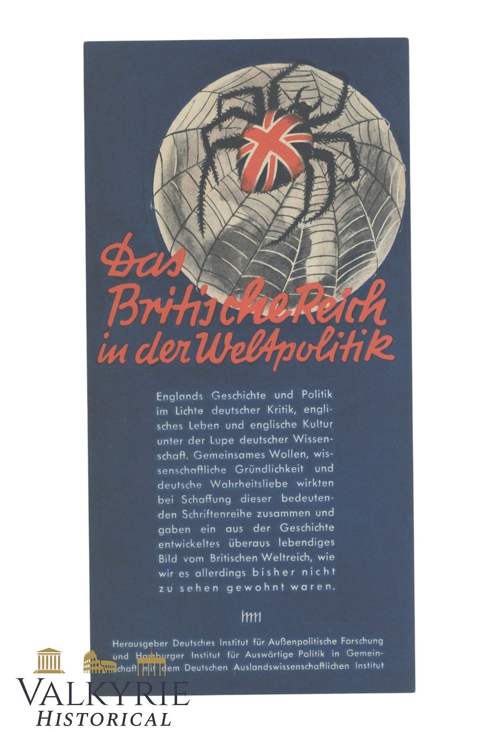 Lot 5: Advertisement Catalogue of Pamphlets Published in Germany About the British Empire and Culture
