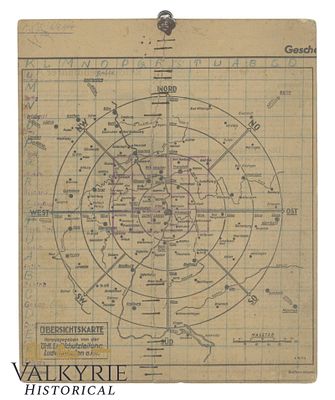 Overview Map of Ludwigshafen Area Published by Luftschutz Direction of That Region. On 