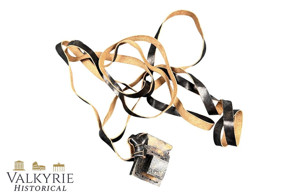 Lot 12: Old Jewish Phylacterie or Tefillin Made From Leather Used For Praying During Shacharit