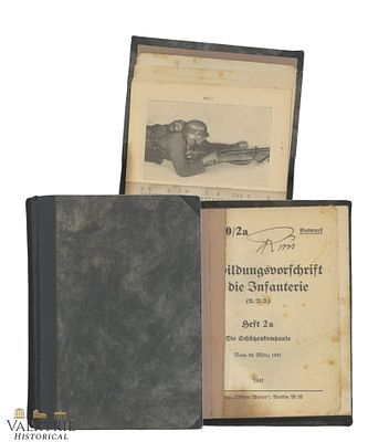 German Military Booklet "Training Regulations For the Infantry - Volume 2a". 255 pages. Worn 