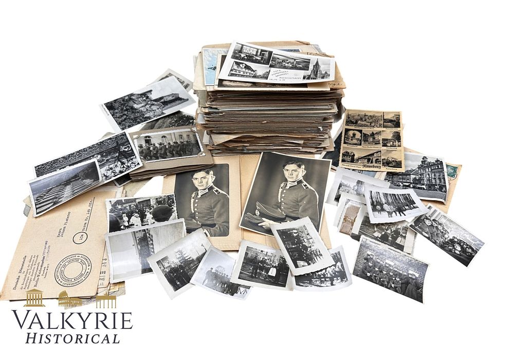 Lot 88: Big Set of Photos, Feldpost Letters and Postcards Sent by a Wehrmacht Soldier During the III Reich
