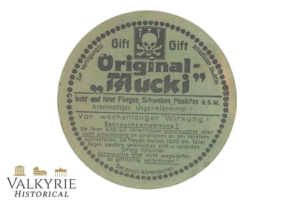 Lot 97: Cardboard Lid or Canister Cover of a German III Reich Period Poisonous Pesticide For Plagues