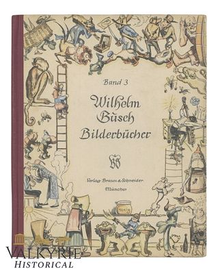 German Book "Wilhelm Busch's Storybooks" - Volume 3. Hard cover. Heavily illustrated with 