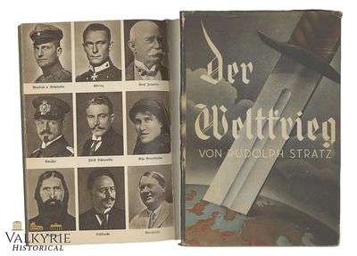 German Book "The World War" by Rudolph Stratz. Hardcover. 1933. With original dustcover. 
