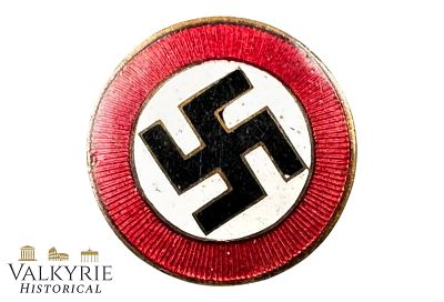 Early Period German NSDAP Nazi Party Supporter Enamelled Pin With Swastika. Enamel in very good 