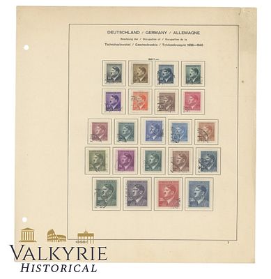 Post War Compilation of Cancelled German Stamps of the Occupied Territories of Czech Republic 